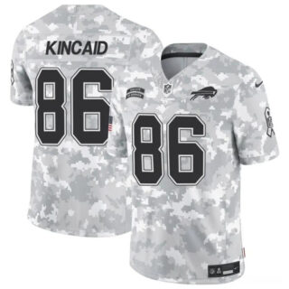 Men's Buffalo Bills #86 Dalton Kincaid 2024 F.U.S.E Arctic Camo Salute To Service Limited Stitched Football Jersey