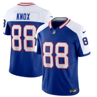 Men's Buffalo Bills #88 Dawson Knox Blue White 2023 F.U.S.E. Throwback Vapor Untouchable Limited Stitched Jersey