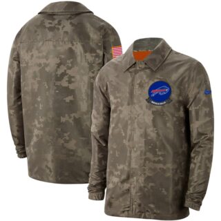 Men's Buffalo Bills Nike Camo 2019 Salute To Service Sideline Full Zip Lightweight Jacket