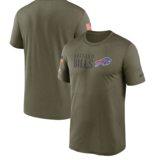 Men's Buffalo Bills Olive 2022 Salute To Service Legend Team T-Shirt
