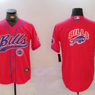 Men's Buffalo Bills big logo Team Big logo Cool Base Stitched Baseball Jerseys