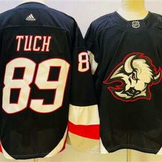 Men's Buffalo Sabres #89 Alex Tuch 2022-23 Black Stitched Jersey