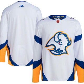 Men's Buffalo Sabres Blank White 2022 23 Reverse Retro Stitched Jersey