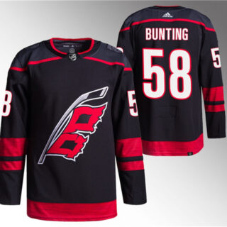 Men's Carolina Hurricanes #58 Michael Bunting Black Stitched Jersey
