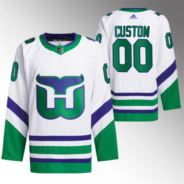 Men's Carolina Hurricanes Custom White Stitched Jersey