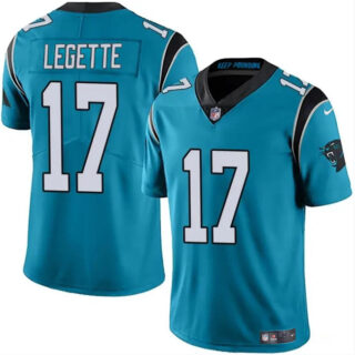 Men's Carolina Panthers #17 Xavier Legette Blue Vapor Limited Stitched Football Jersey