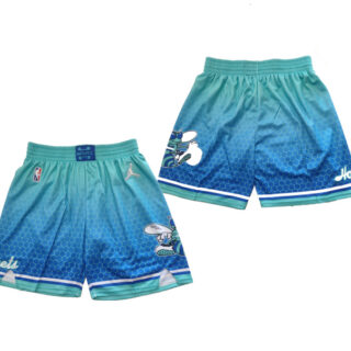 Men's Charlotte Hornets 75th Anniversary Blue Mitchell & Ness Shorts (Run Small)