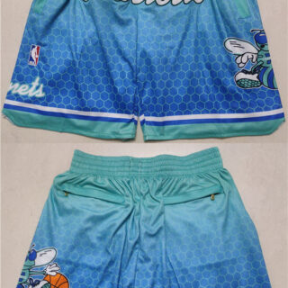 Men's Charlotte Hornets Blue Mitchell & Ness Shorts (Run Small)