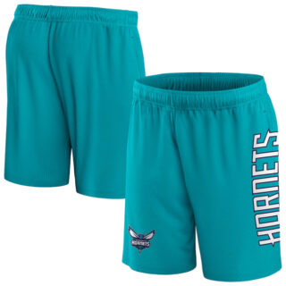 Men's Charlotte Hornets Teal Post Up Mesh Shorts(Run Small)