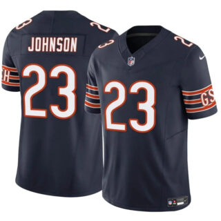Men's Chicago Bears #23 Roschon Johnson Navy 2023 F.U.S.E. Vapor Stitched Football Jersey