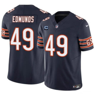 Men's Chicago Bears #49 Tremaine Edmunds Navy 2024 F.U.S.E. With 2-Star C Patch Vapor Untouchable Limited Stitched Football Jersey