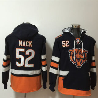 Men's Chicago Bears #52 Khalil Mack Black Ageless Must-Have Lace-Up Pullover Hoodie