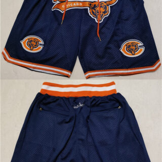 Men's Chicago Bears Navy Shorts (Run Small)