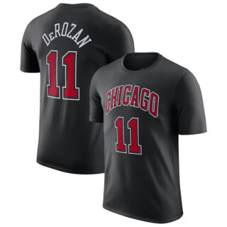 Men's Chicago Bulls #11 DeMar DeRozan Red 2022 23 Statement Edition Name & Number T-Shirt