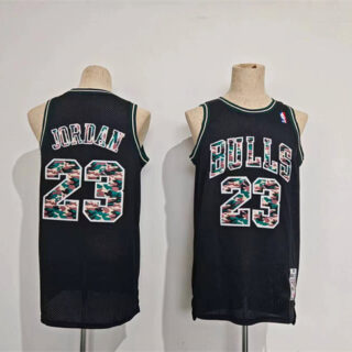 Men's Chicago Bulls #23 Michael Jordan Black Stitched Basketball Jerseys
