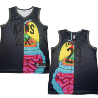 Men's Chicago Bulls #23 Michael Jordan Black Stitched Basketball Jersey