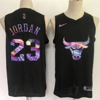 Men's Chicago Bulls #23 Michael Jordan Black Stitched Basketball Jersey