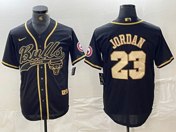 Men's Chicago Bulls #23 Michael Jordan Camo Cool Base Stitched Baseball Jerseys