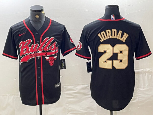 Men's Chicago Bulls #23 Michael Jordan Gray Camo Cool Base Stitched Baseball Jerseys