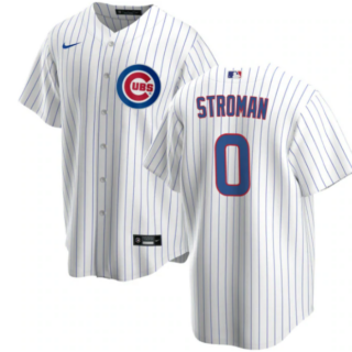Men's Chicago Cubs #0 Marcus Stroman White Cool Base Stitched Baseball Jersey