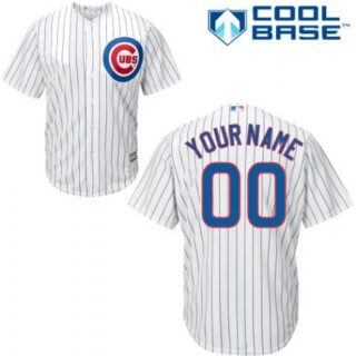 Men's Chicago Cubs White Customized Jersey