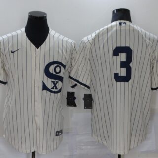 Men's Chicago White Sox #3 Harold Baines 2021 Cream Field of Dreams Cool Base Stitched Nike Jersey
