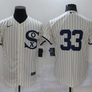 Men's Chicago White Sox #33 Lance Lynn 2021 Cream Navy Field of Dreams Flex Base Stitched Jersey