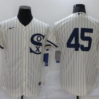 Men's Chicago White Sox #45 Michael Jordan 2021 Cream Navy Field of Dreams Flex Base Stitched Jersey