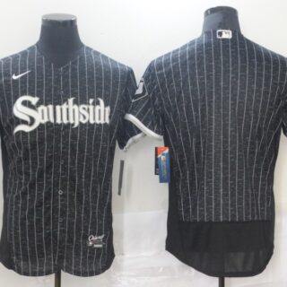Men's Chicago White Sox Blank Nike Black 2021 City Connect Flexbase Jersey