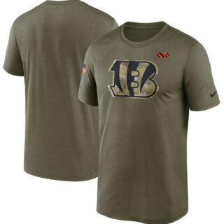 Men's Cincinnati Bengals 2021 Olive Salute To Service Legend Performance T-Shirt