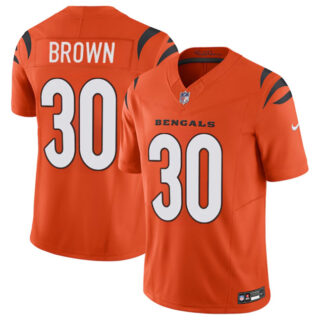 Men's Cincinnati Bengals #30 Chase Brown Orange 2024 F.U.S.E Vapor Untouchable Limited Stitched Jersey