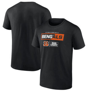 Men's Cincinnati Bengals Black X Bud Light T-Shirt