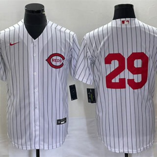 Men's Cincinnati Reds #29 TJ Friedl White Field Of Dreams Stitched Baseball Jersey