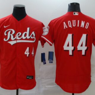 Men's Cincinnati Reds #44 Aristides Aquino Red Stitched MLB Flex Base Nike Jersey