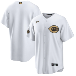 Men's Cincinnati Reds Blank 2022 All-Star White Cool Base Stitched Baseball Jersey