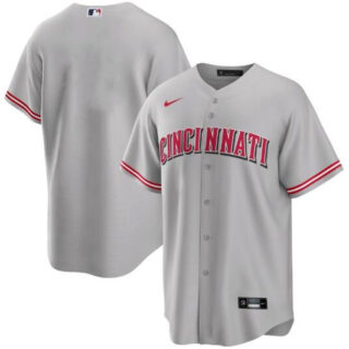 Men's Cincinnati Reds Blank Gray Cool Base Stitched Baseball Jersey