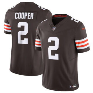 Men's Cleveland Browns #2 Amari Cooper Brown 2023 F.U.S.E. Vapor Untouchable Limited Stitched Jersey
