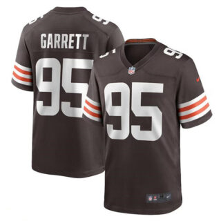 Men's Cleveland Browns #95 Myles Garrett Brown Stitched Game Jersey