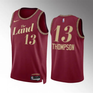 Men's Cleveland Cavaliers #13 Tristan Thompson Wine 2023 24 City Edition Stitched Jersey