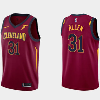 Men's Cleveland Cavaliers #31 Jarrett Allen Basketball Wine Red Swingman Icon Edition Stitched Basketball Jersey
