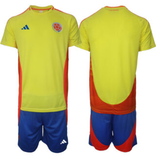 Men's Colombia Team Custom Yellow Red 2024-25 Home Soccer Jerseys