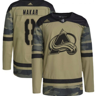 Men's Colorado Avalanche #8 Cale Makar Camo Salute To Service Stitched Jersey