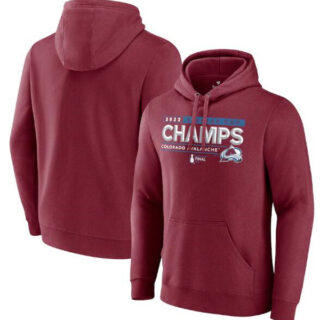 Men's Colorado Avalanche Burgundy 2022 Stanley Cup Champions Winger Pullover Hoodie