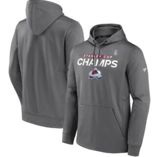 Men's Colorado Avalanche Heathered Charcoal 2022 Stanley Cup Champions Big & Tall Locker Room Pullover Hoodie