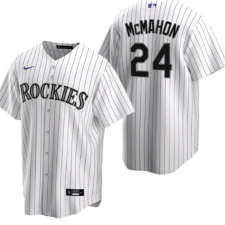 Men's Colorado Rockies #24 Ryan McMahon White Stitched Baseball Jersey