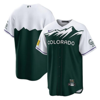 Men's Colorado Rockies Blank 2022 Green City Connect Stitched Baseball Jersey