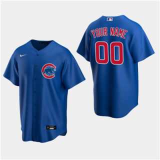 Men's Custom Chicago Cubs Royal Alternate Replica Jersey