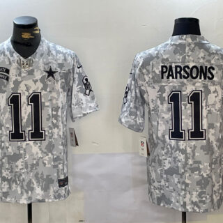 Men's Dallas Cowboys#11 Micah Parson 2024 F.U.S.E Arctic Camo Salute To Service Limited Stitched Football Jersey