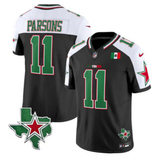 Men's Dallas Cowboys #11 Micah Parsons 2024 Mexico Black White F.U.S.E. Stitched Football Jersey