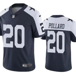 Men's Dallas Cowboys #20 Tony Pollard Navy Color Rush Limited Stitched Jersey